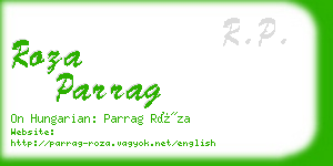 roza parrag business card